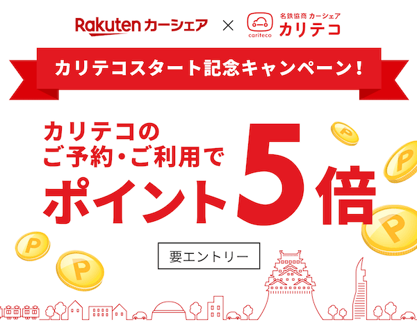 楽天カーシェア カリテコスタート記念キャンペーン