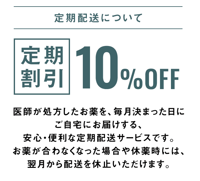 クリニックフォアのEDオンライン診療 定期割引10%OFF