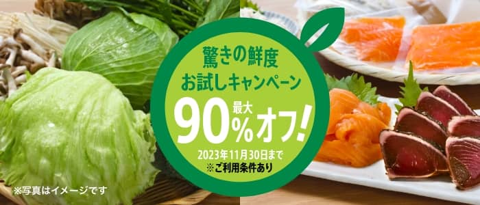 グリーンビーンズの驚きの鮮度お試しキャンペーン 最大90%オフ
