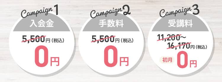ピラティスKの新生活応援トリプル0円キャンペーンの特典内容