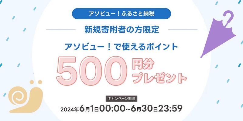 アソビュー!ふるさと納税 ウェルカムキャンペーン