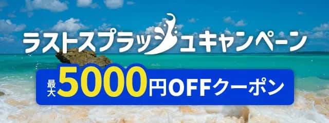 最大5,000円OFFクーポンあり!アクティビティジャパンのラストスプラッシュキャンペーン