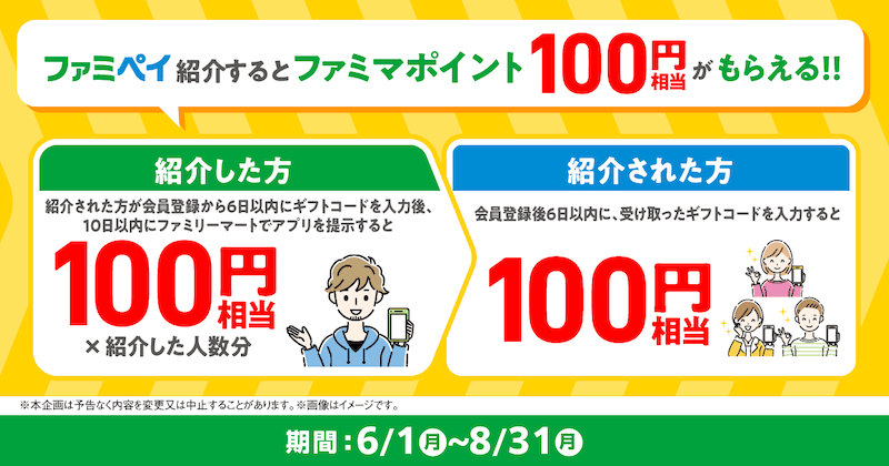 ファミペイ友達紹介キャンペーン