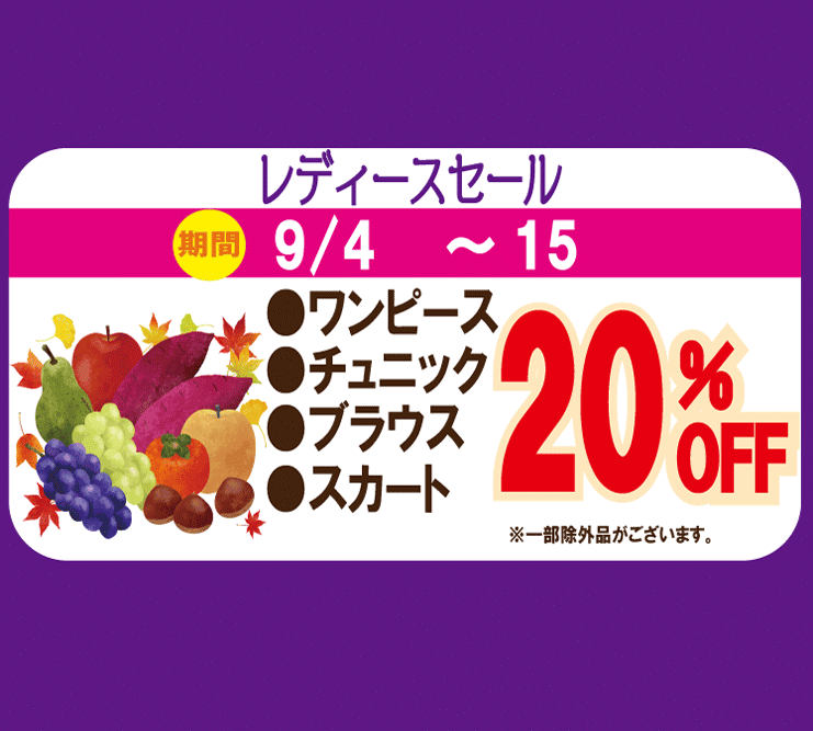 東京エリアのホワイト急便 レディースセール 20%OFF